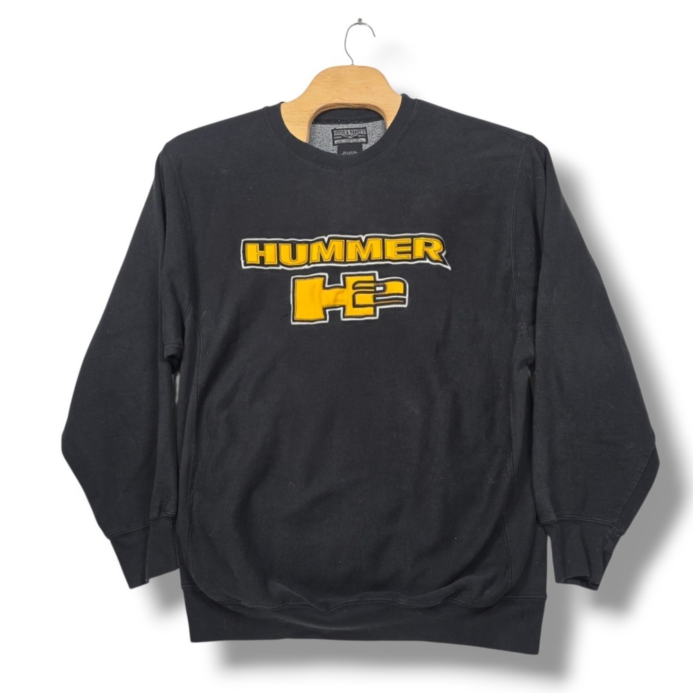 Vintage Steve & Barry's Hummer H2 Sweatshirt Men's XL Black GM Reverse Weave Y2K